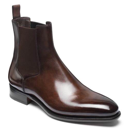 New Chelsea Boots Men Shoes PU Brown Fashion Versatile Busin
