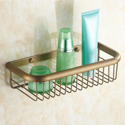 BAKALA Brass Bathroom Accessories Corner Shelf,Chrome Finish