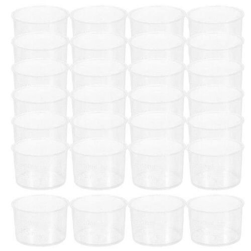 100 Pcs Plastic Measuring Cups Clear Scale Laboratory