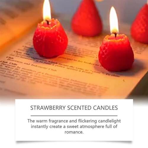 Strawberry candles bring a touch of warm and romantic ambian