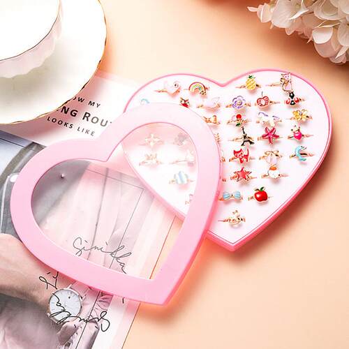 10pcs/lot Childrens Cartoon Rings Candy Flower Animal Bow S