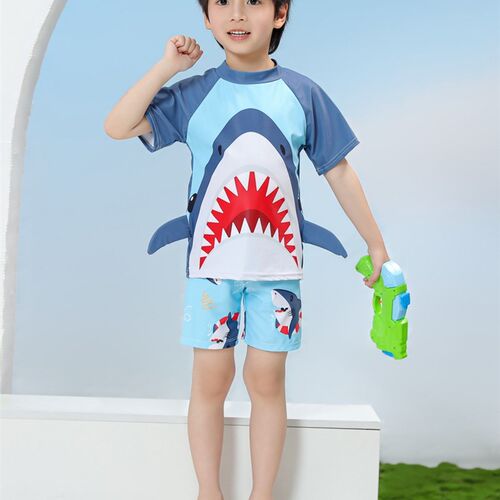 Boys ShortSleeve Swimwear Sets Kids Diving Surfing Suits Sun