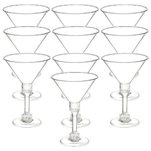 10 Pcs Disposable Plastic Cocktail Martini Container
