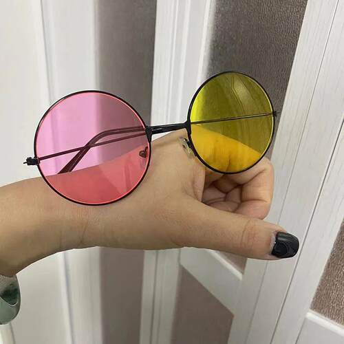 Kacamata Cosplay Spamton Pria Kacamata Hitam Warna Campuran