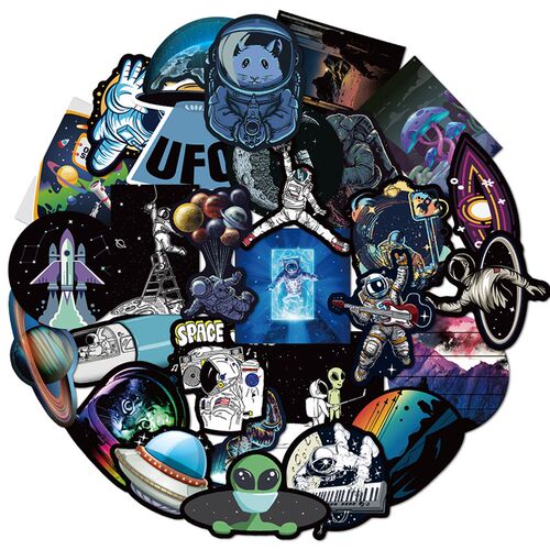 10/30/50PCS Outer Space Astronaut Graffiti ers Cartoon DIY S