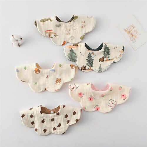Baby Bibs 4 Layer Cotton Newborn Saliva Bib Newborn Babies S