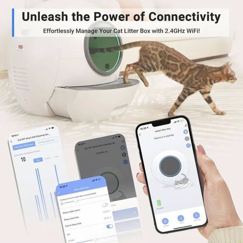 Automatic Cat Litter Box Sponge Strips Self Cleaning SandBox
