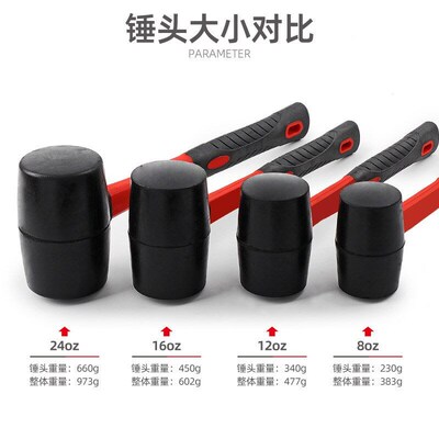Rubber Mallet Elastic Soft Rubber Hammer DIY Flexible Tool