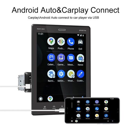Podofo 1Din Car Radio 9.5 Universal Car Multimedia Player