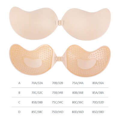 Women Push Up Bra Adhesive Pasty Strapless Bras Reusable Nip