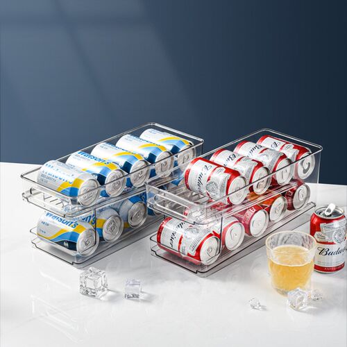 Refrigerator Organizer Bins Soda Can Beverage Bottle Holder