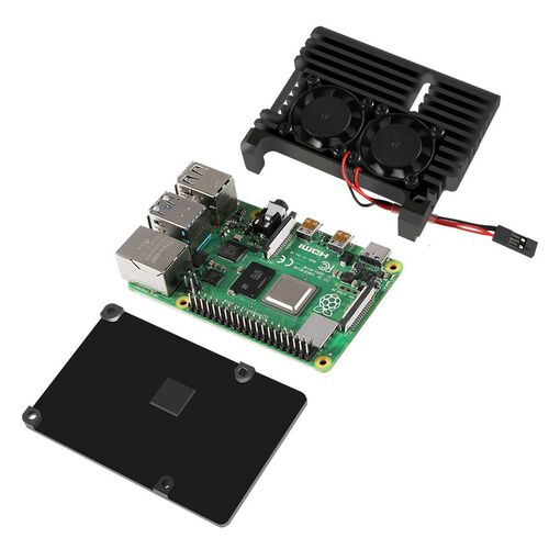 Raspberry Pi 4 4B Case Enclosure CNC Aluminum Cover Heatsink