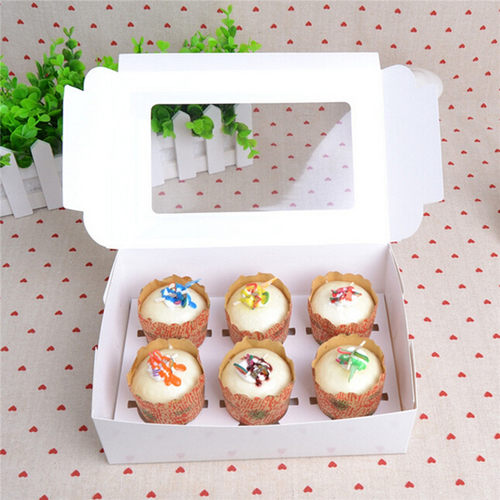 useful white paper cupcake cake boxes muffin pastry packagin