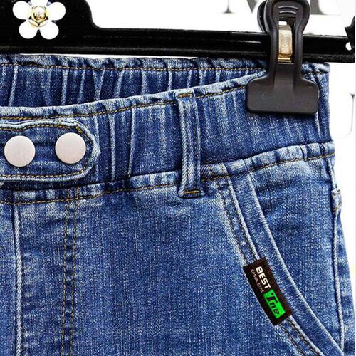 New extra-large stretch jeans girls stretch waist loose and