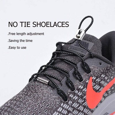 No Tie Shoelaces Elastic Shoe Laces with Metal Lock for Snea