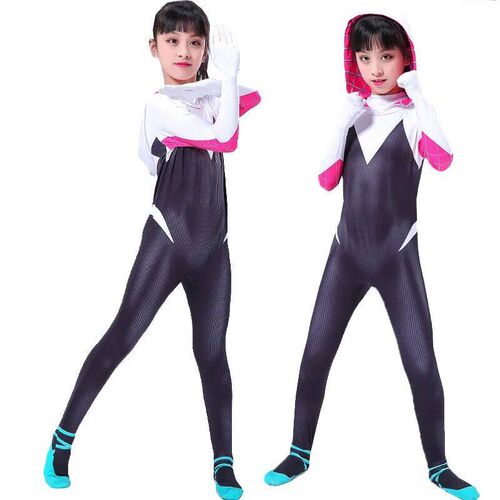 Gwen Spider Bodysuits for Kids Carnival Boys Game Dress Up C