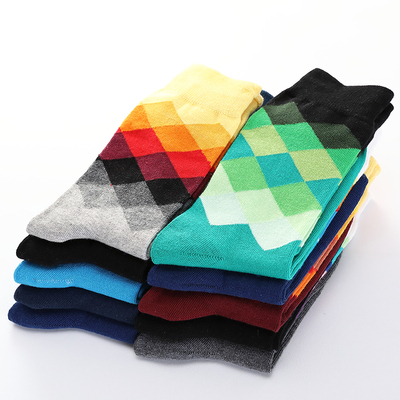 Male Tide Brand men cotton Socks Gradient Color summer Style