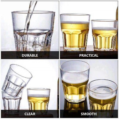 6 Pcs Shot Glass Unbreakable Spirits Cups Tumblers Kitchen