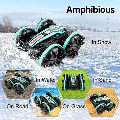 RC Car Amphibious Remote Control Stunt Car Vehicle Double-si