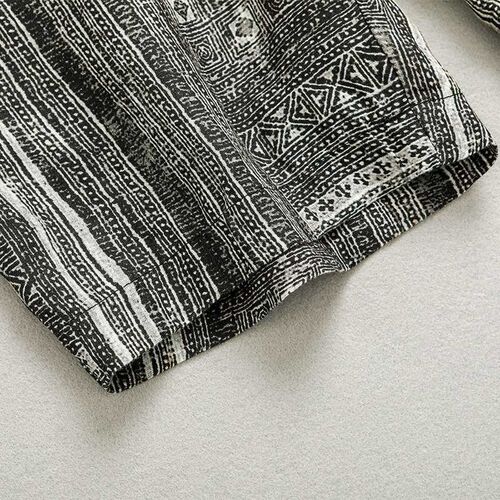 Summer Linen Pants Mens Casual Loose Stripe Shorts Breathab