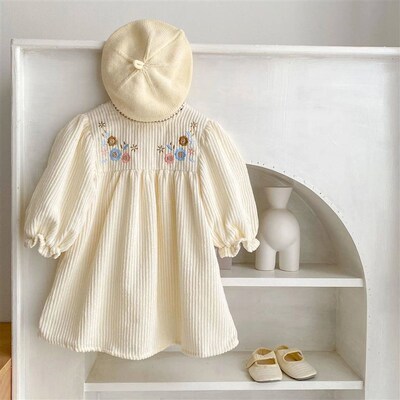 Spring Baby Girl Dress Infant Clothing Autumn Children Embro