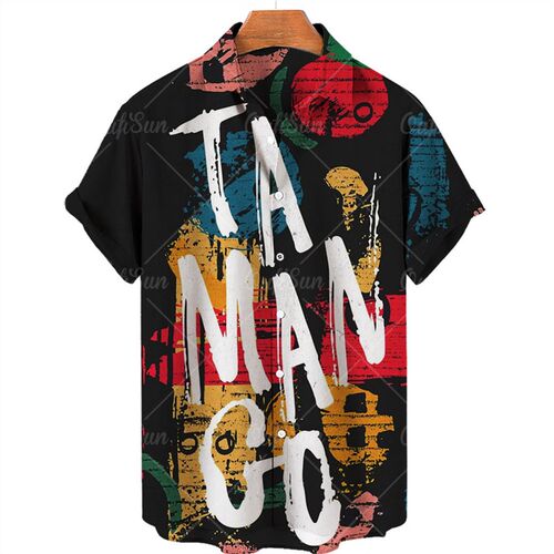 Hawaiian Short Sleeve Printed Shirt Mens Luxury Loose And B