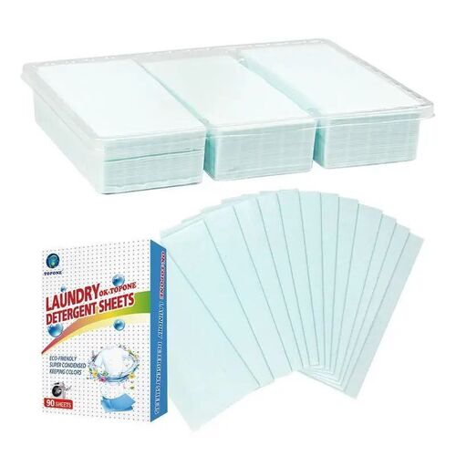 90 Pieces Eco-Friendly Laundry Soap Washer Sheets Detergent