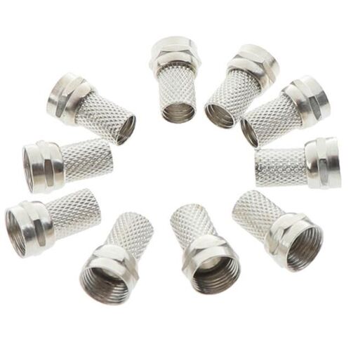 10Pcs Hot 75-5 F Connector Screw On Type 适用于 RG6 Satellit