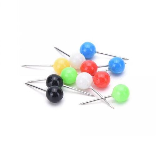 100Pcs Multi-color Straight Pins Dress Wedding Crafts Pearl