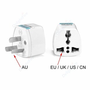 1pc Universal Plug Adapter EU European US UK To 3 / 2 Pin Au