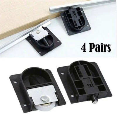4 Sets Door Roller Wardrobe Sliding Door Wheel Cabinet