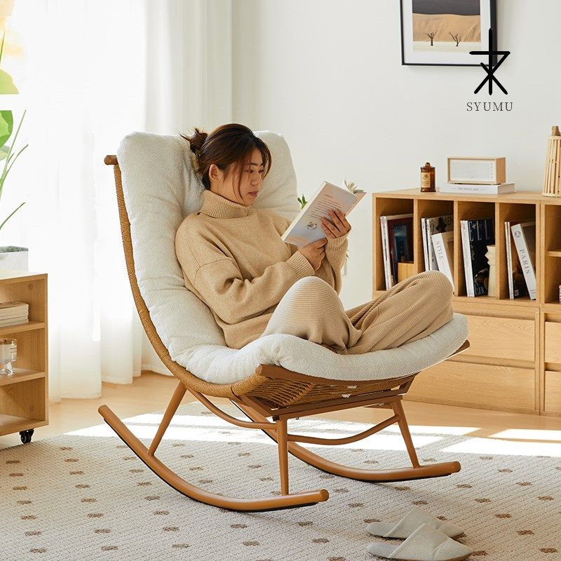 阳台摇椅家用大人躺椅秋冬季休闲中式室内庭院两用懒人藤椅摇摇椅,住宅家具,摇椅,淘宝优惠券,粉丝福利购,淘宝优惠卷