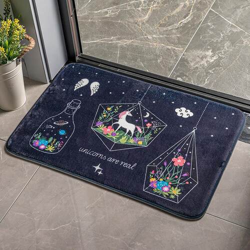 Absorbent felt bedroom entrance door mat bathroom rug carpet