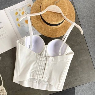 Women White Beading Corset Crops Vintage Palcae Embroidery B