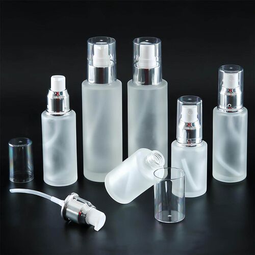 Travel-sized glass bottle set for toner, lotion, and other s