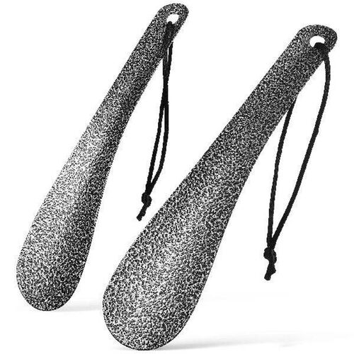 2 Pcs Metal Shoehorn Portable Handheld Pregnant Tool Short