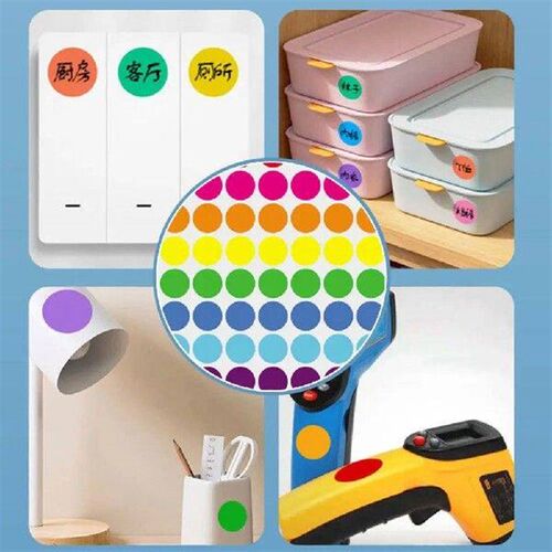 Colorful Dot Stickers Waterproof Circle Sticker Labels