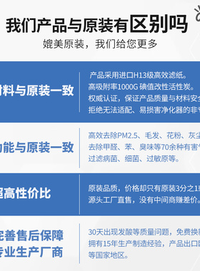 适配cowy空气净化器滤芯P-2015/1009C/18L/1019C/1515H过滤网