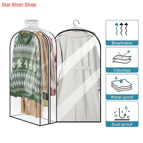 Waterproof Clothes Dust Cover 10-Inch Wide Hanging Storage