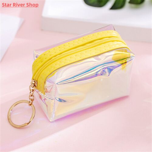 Women Coin Purse Laser Cute Zipper PVC Children Girl Coin Wa