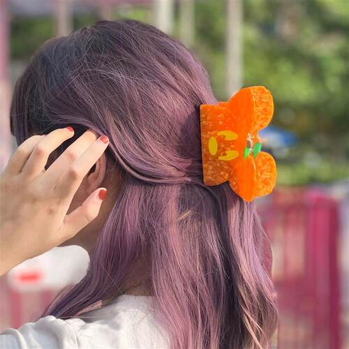 Halloween Cartoon Pumpkin Mickey Acetate Hair Claw for Women