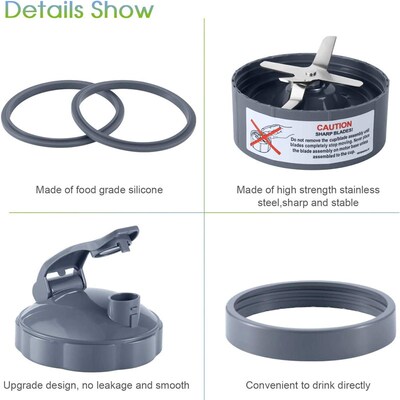 Nutribullet Blender Cups & Blade Replacement Set 600w/900w