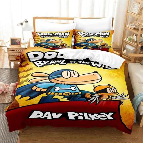 3D Print Cartoon Dog Man Bedding Set Boys Girls Twin Queen S