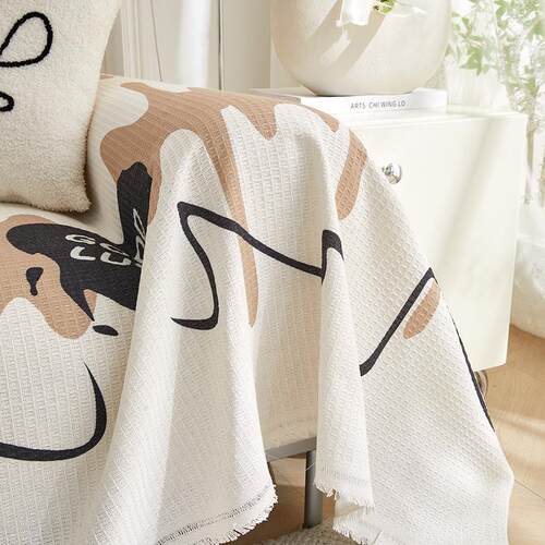 Waffle Weave Sofa Cover Printed Sofa Slipcover Protector