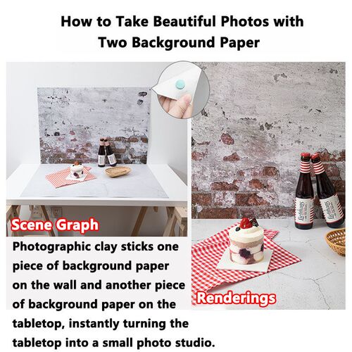 Marble Photography Backdrops 57*87CM 2 Sided Wood Grain Phot