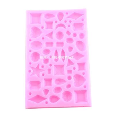 3D Jewel Diamond Rhinestone Silicone Fondant Mould Cake Deco
