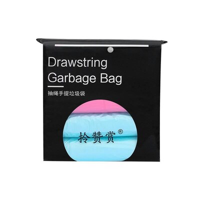 Drawstring plastic garbage bag Portable thick garbage bag