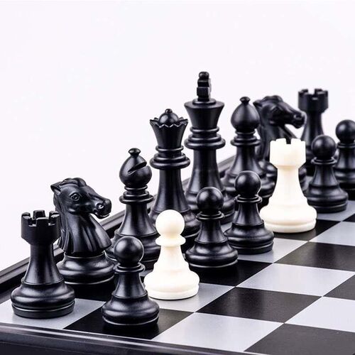 Magnetic Chess Backgammon Checkers Set Foldable Chess Board