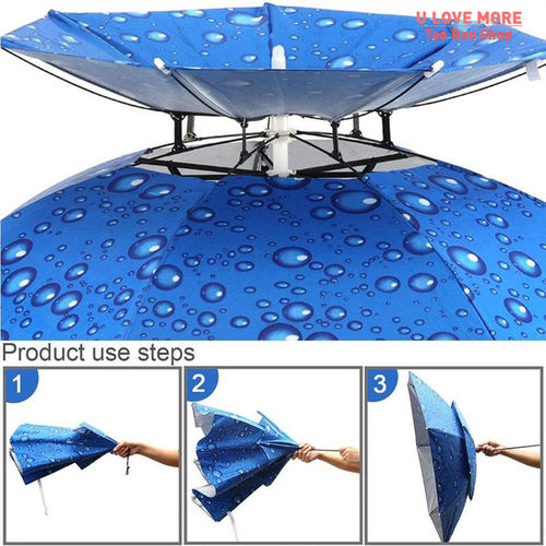Outdoor Fishing Umbrella Portable Folding Double-layer Windp