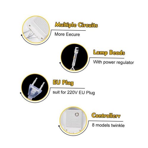 220V LED Fairy Light Christmas Outdoor String Lights Garland